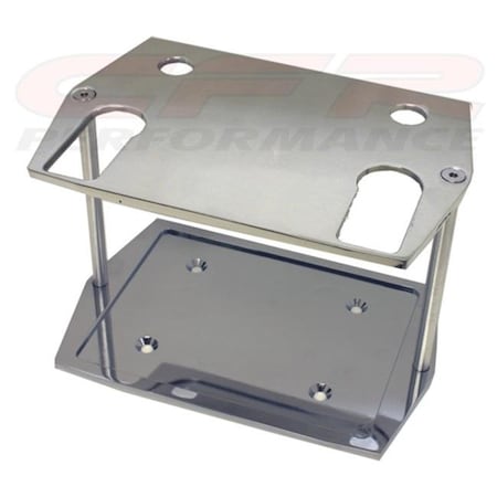 Cfr Performance CFR HZ-9329C-1 Ball Milled Chrome Billet Aluminum Optima Group 75 by 25 Battery Tray - Chevy Ford Mopar HZ-9329-POL